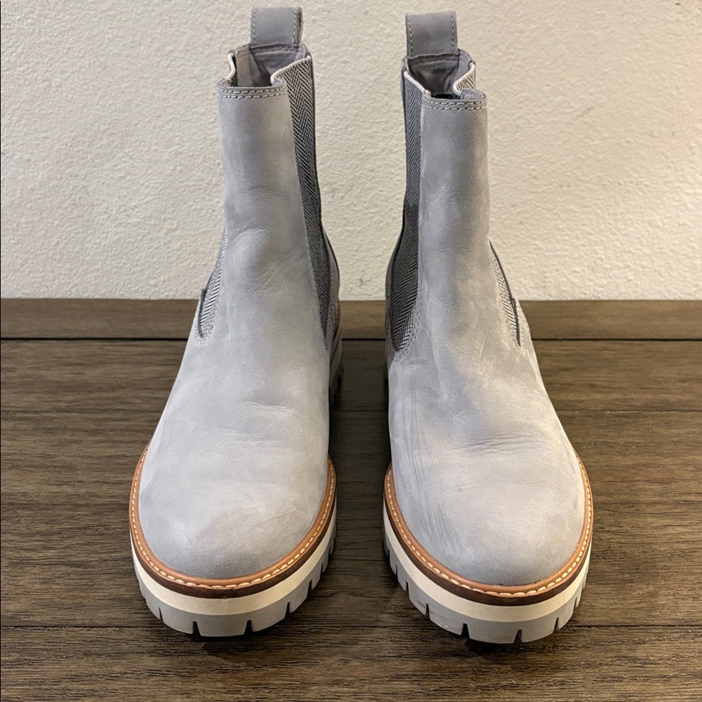 [Timberland] Courmayeur Valley Chelsea Leather Boots w/ Herringbone Women’s 10 - Picture 5 of 12